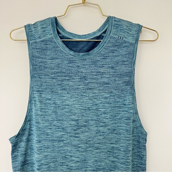 Lululemon Athletica Metal Vent Muscle Tank Heathered Blue Size Small Seamless - Picture 11 of 14